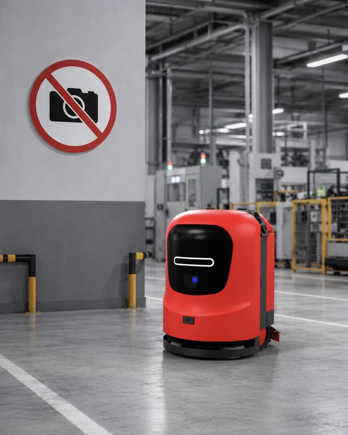RA660 Navi XL autonomous floor-cleaning robot operating in a warehouse